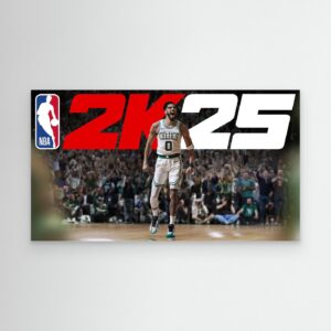 NBA 2K25 Jayson Tatum Basketball Cover Art – Boston Celtics Superstar