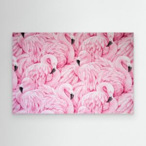 Elegant Pink Flamingo Seamless Patter Wallpaper