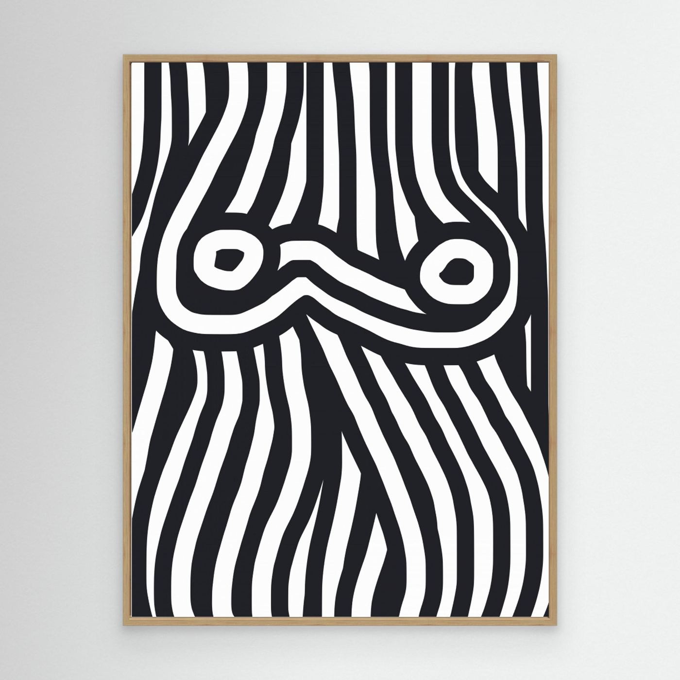 Black and White Striped Nude by Little Dean