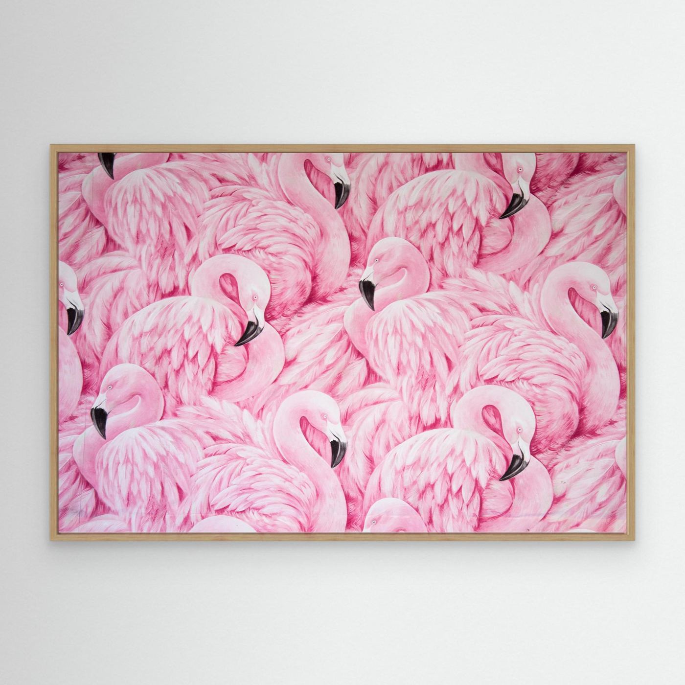 Elegant Pink Flamingo Seamless Patter Wallpaper
