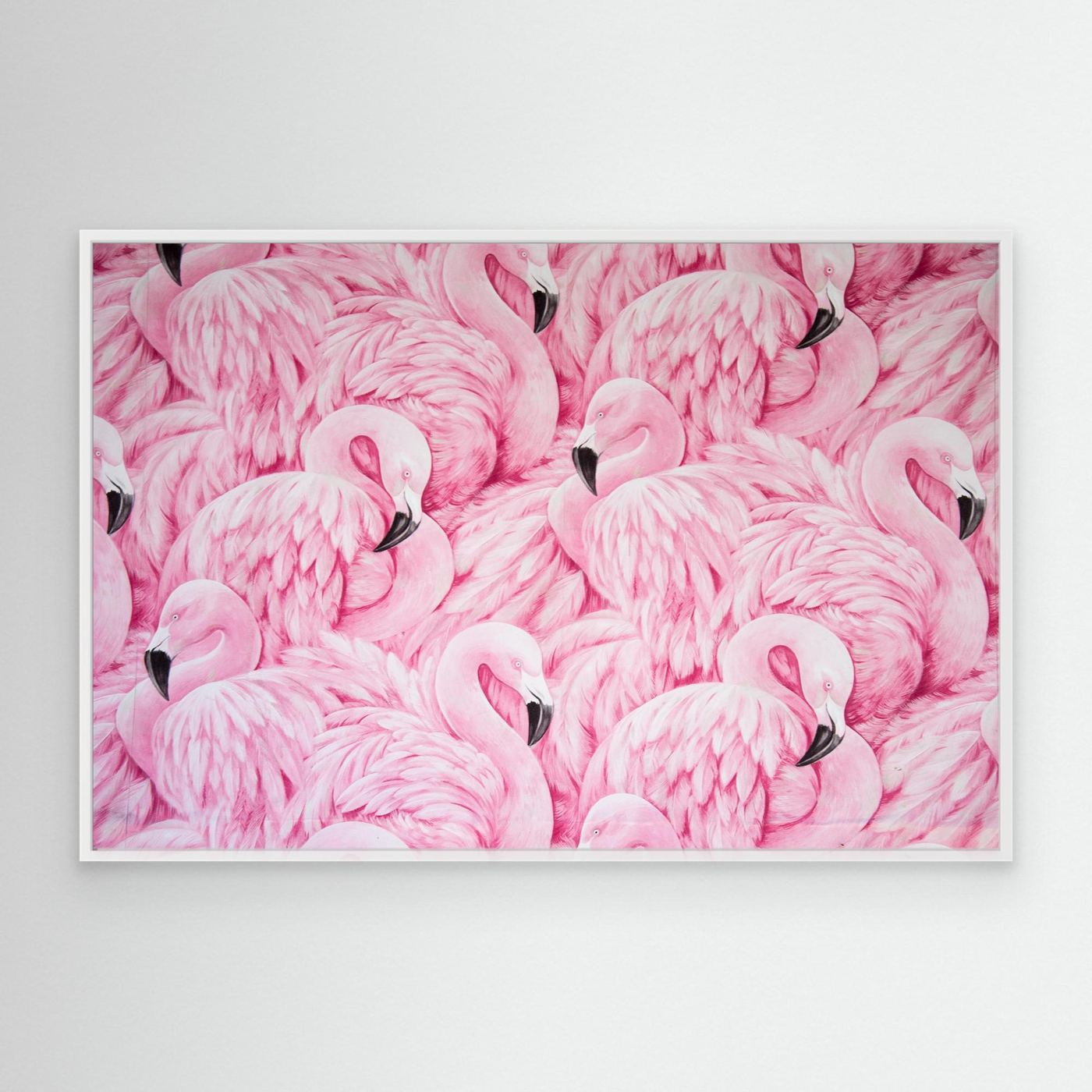 Elegant Pink Flamingo Seamless Patter Wallpaper