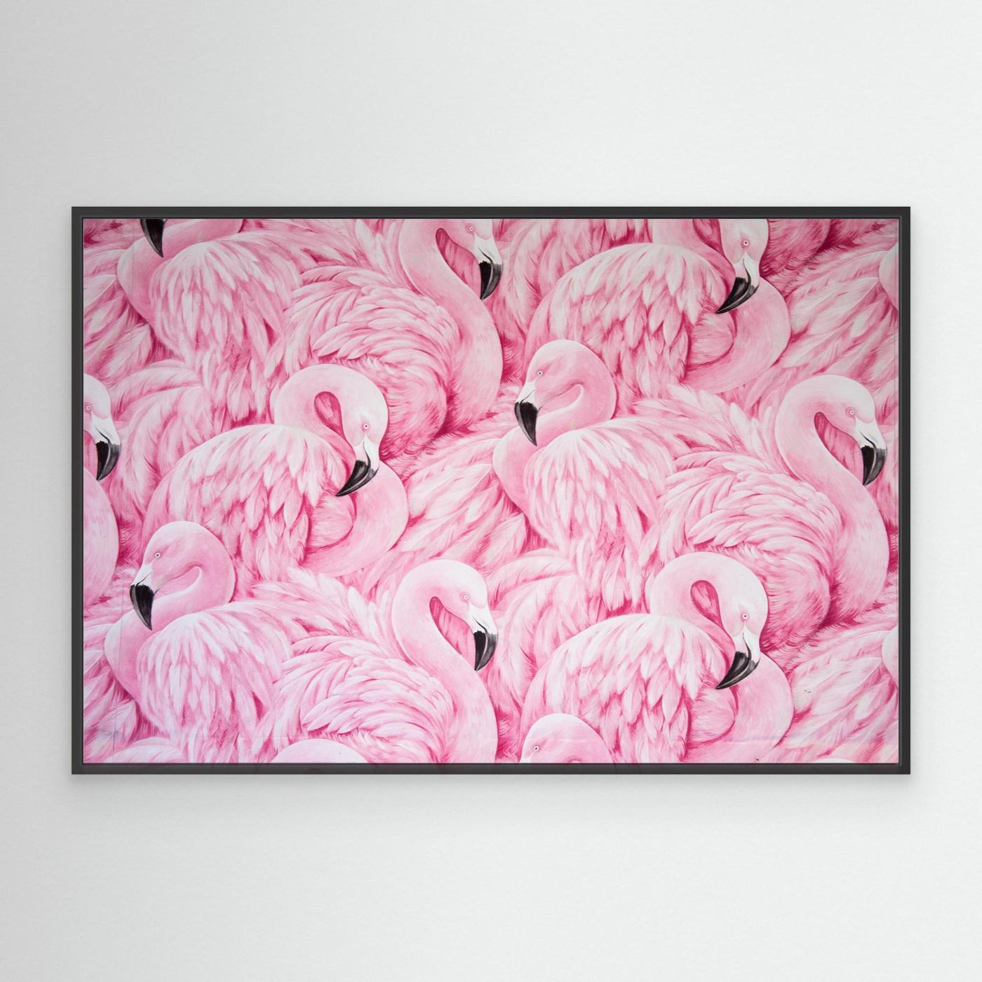 Elegant Pink Flamingo Seamless Patter Wallpaper