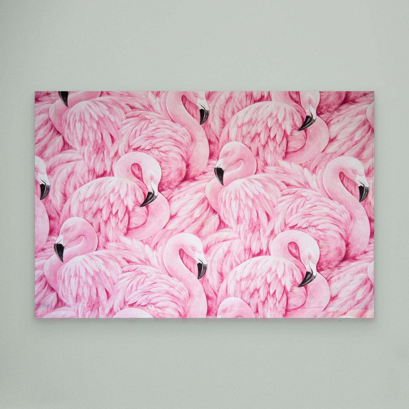 Elegant Pink Flamingo Seamless Patter Wallpaper