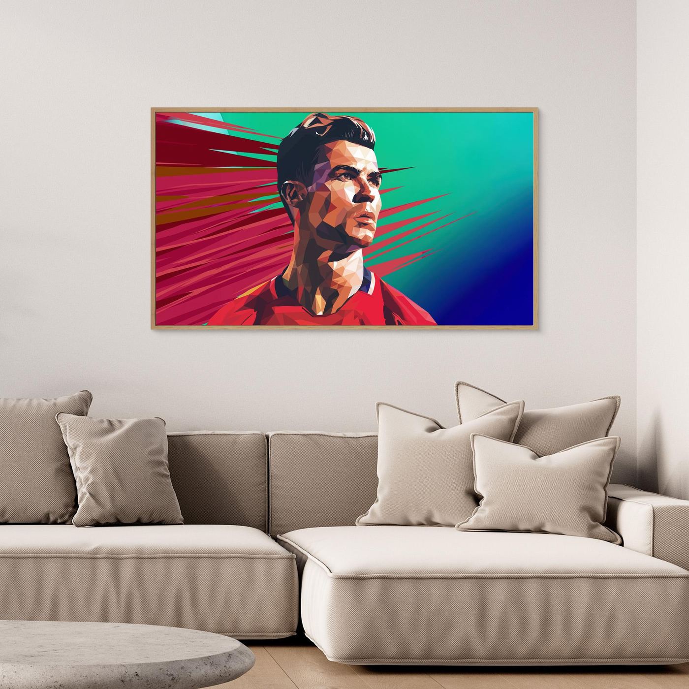 Cristiano Ronaldo Polygon Art 4K Wallpaper