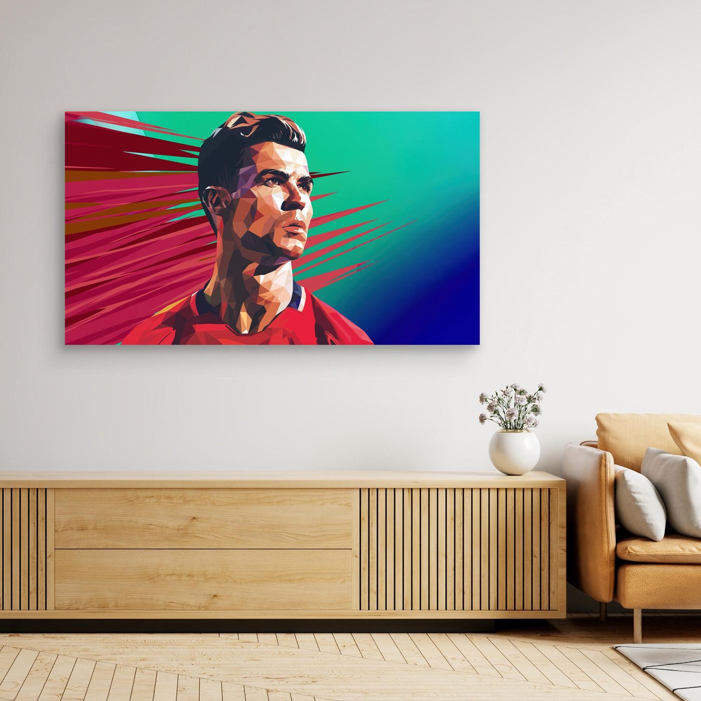 Cristiano Ronaldo Polygon Art 4K Wallpaper