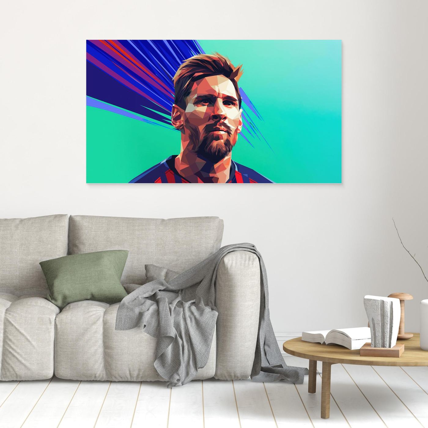 Lionel Messi Polygon Art HD Wallpaper