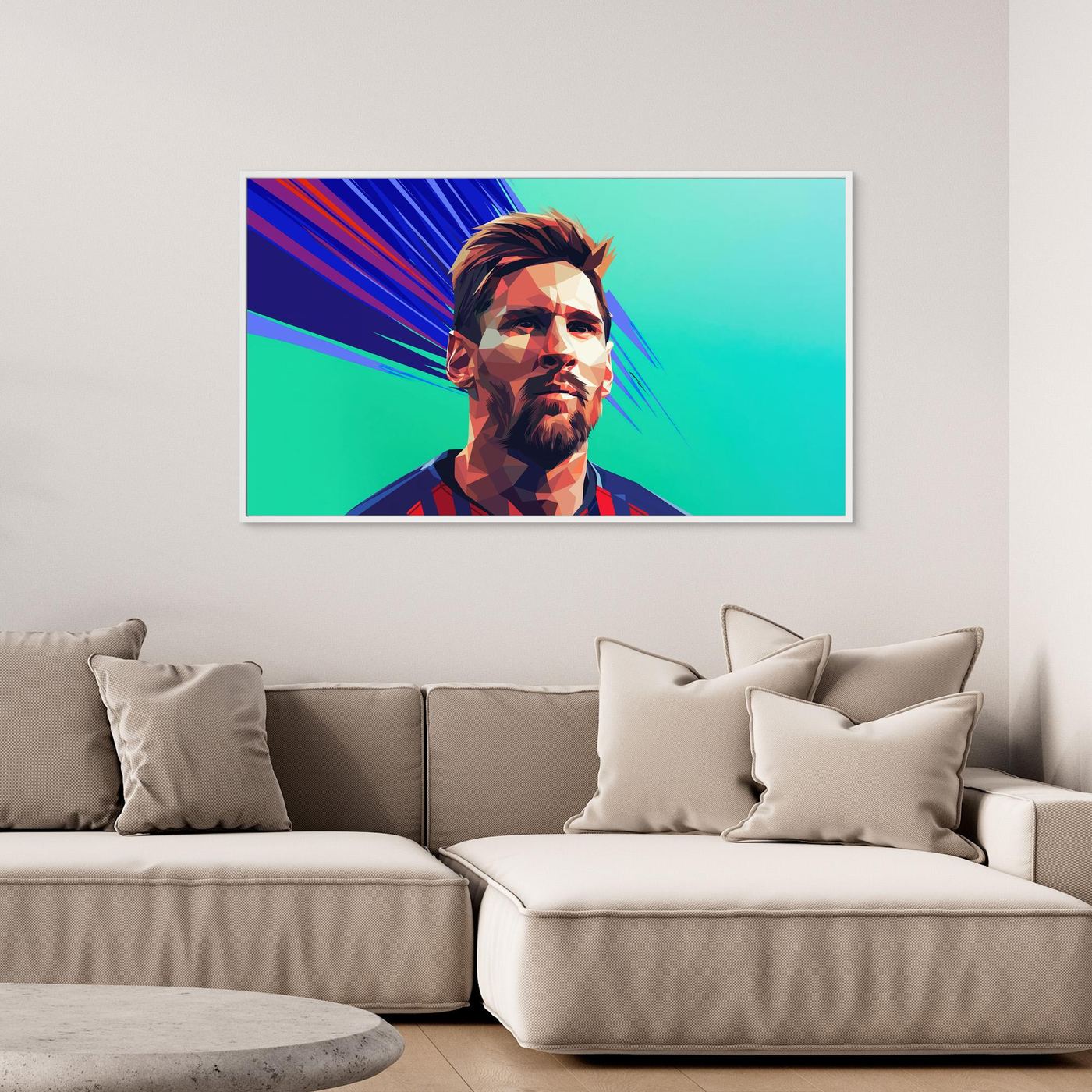 Lionel Messi Polygon Art HD Wallpaper