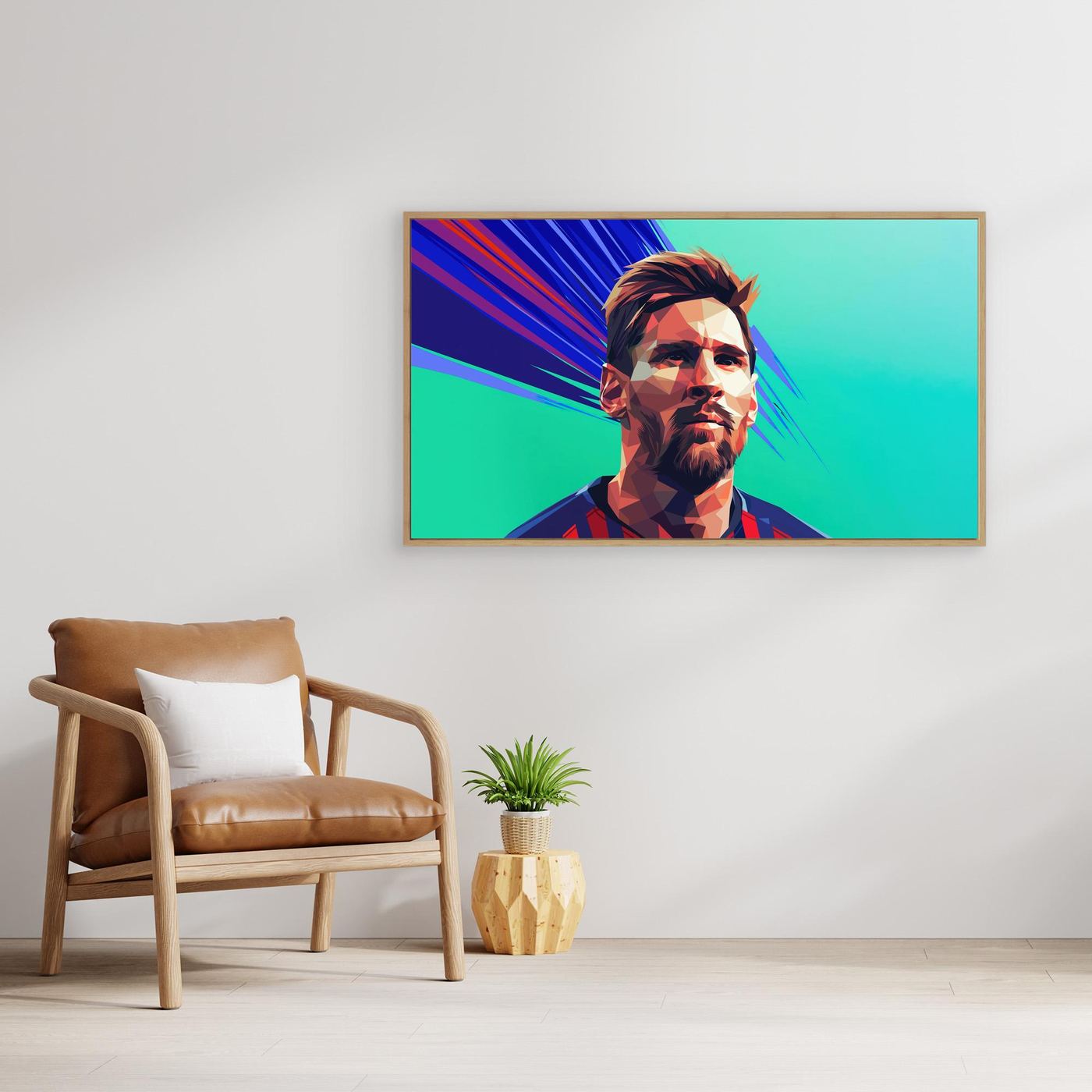 Lionel Messi Polygon Art HD Wallpaper