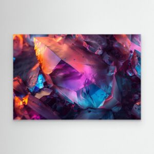 Neon Crystal Prism Abstract 4K Wallpaper