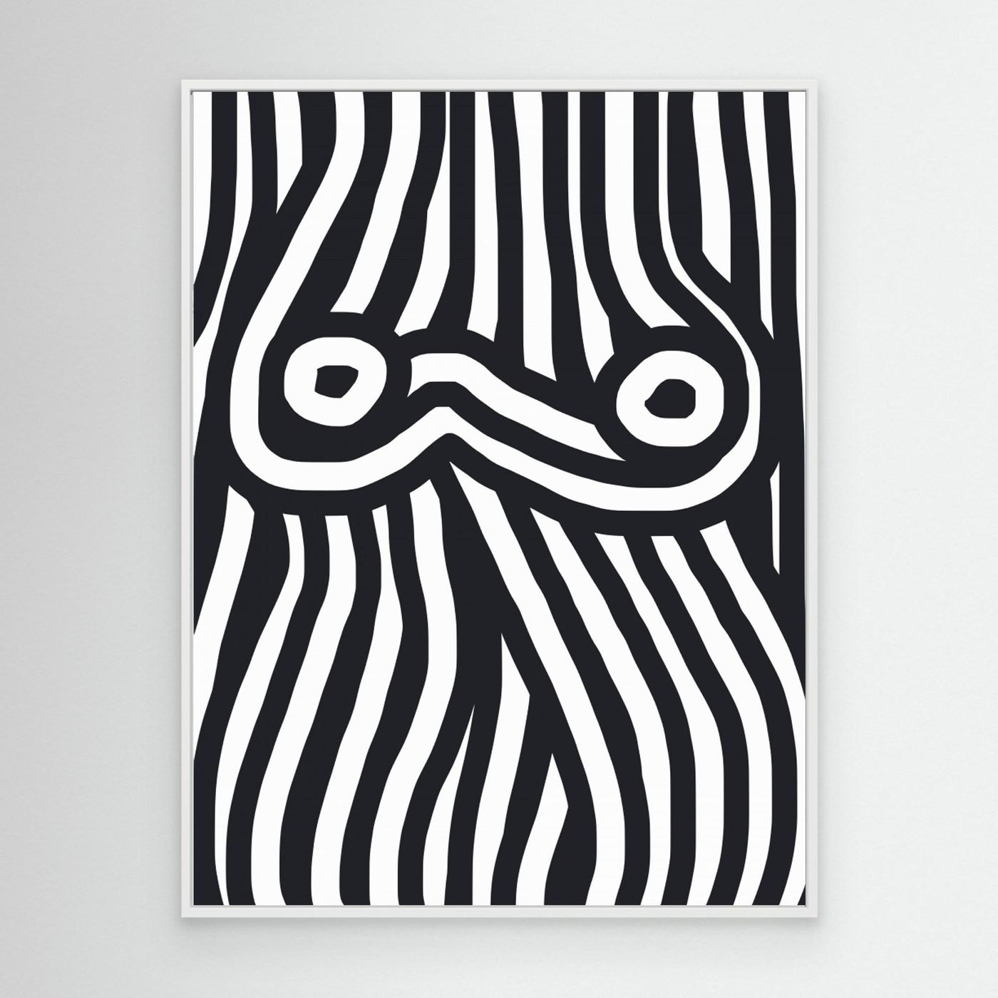 Black and White Striped Nude by Little Dean