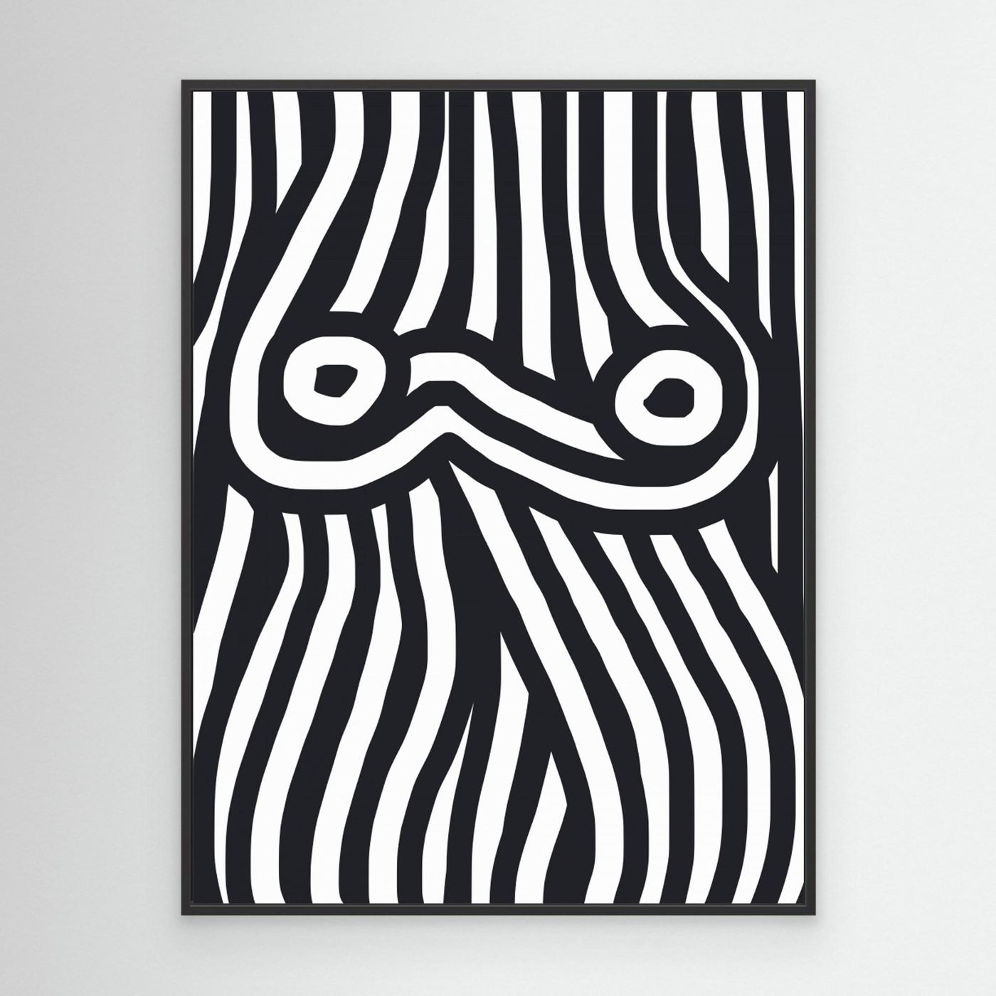 Black and White Striped Nude by Little Dean