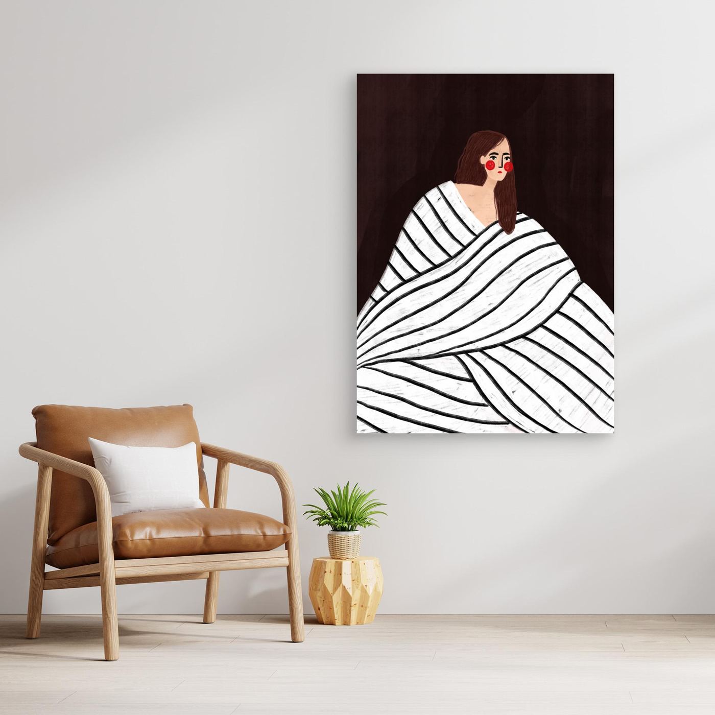 The Woman With Black and White Stripes by Bea Müller