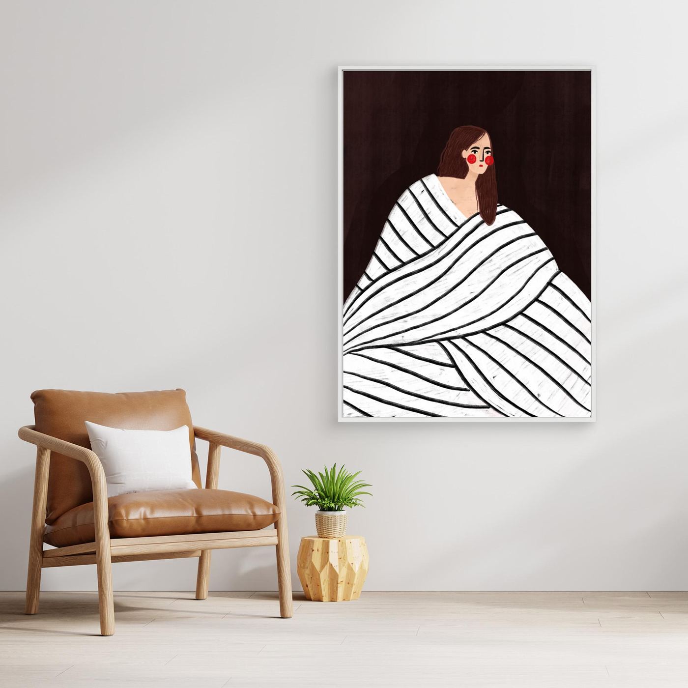 The Woman With Black and White Stripes by Bea Müller