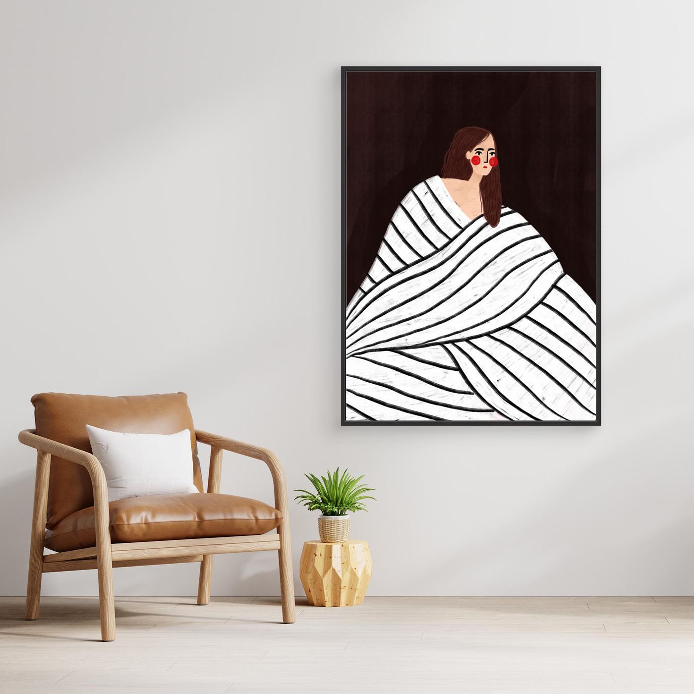 The Woman With Black and White Stripes by Bea Müller