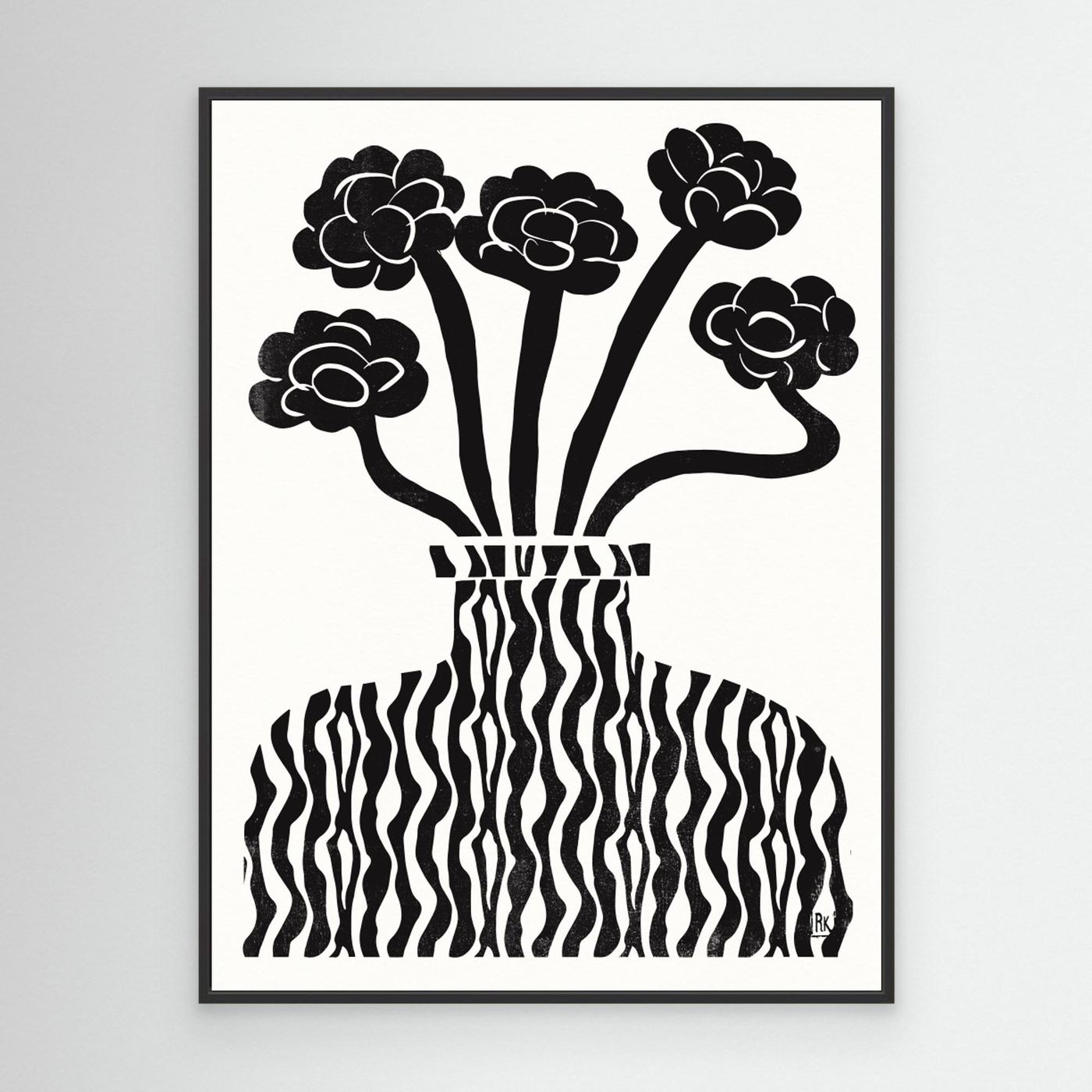 Vase and Flowers 03 by The Printable Studio