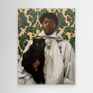 Gentleman with Cat by Damilare Jamiu