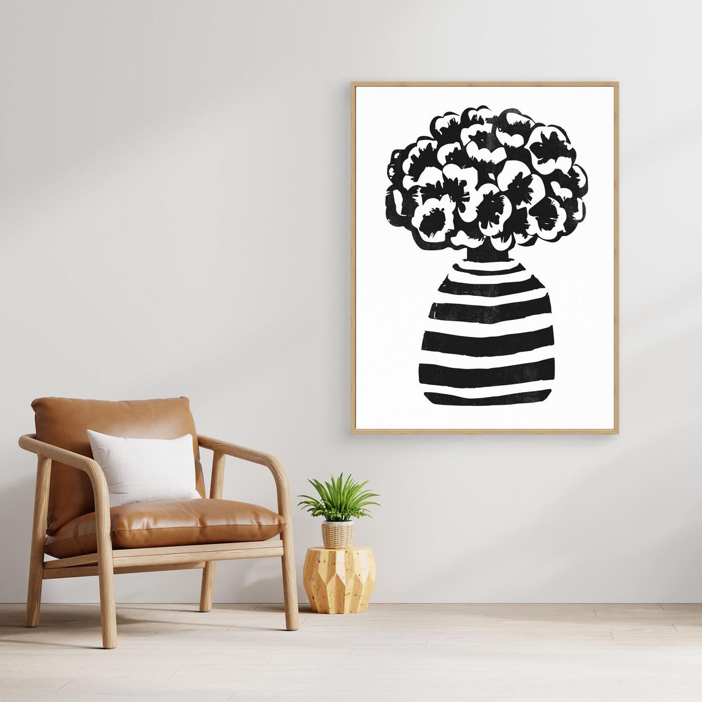 Vase Striped by The Printable Studio