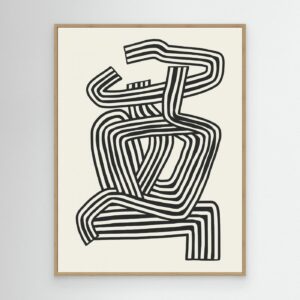 Stripe Woman Portrait by Little Dean