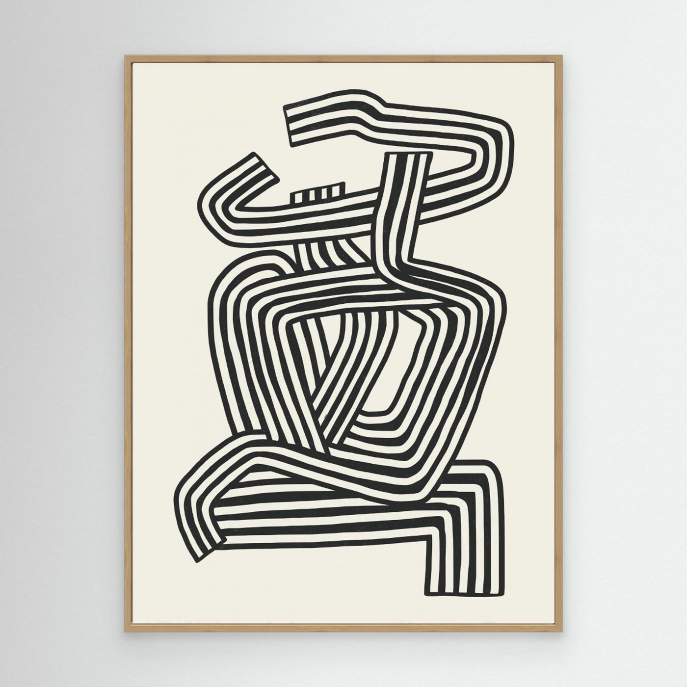 Stripe Woman Portrait by Little Dean
