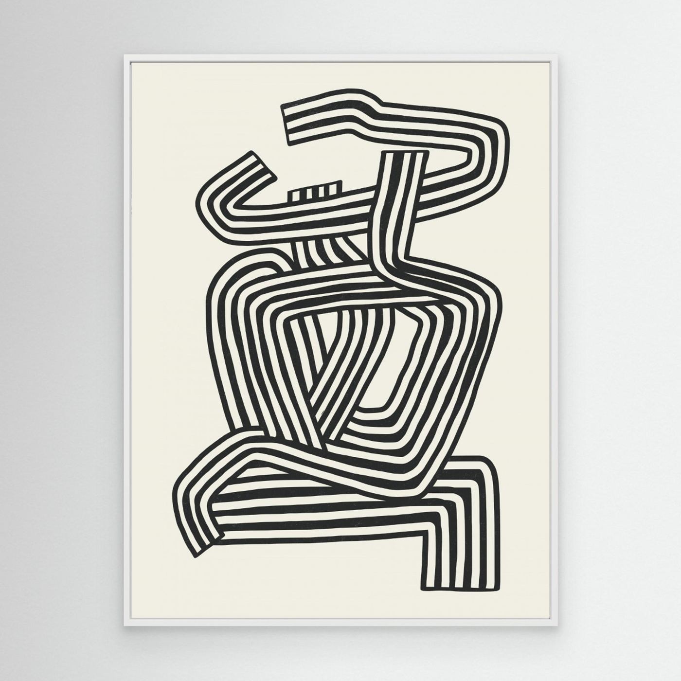 Stripe Woman Portrait by Little Dean