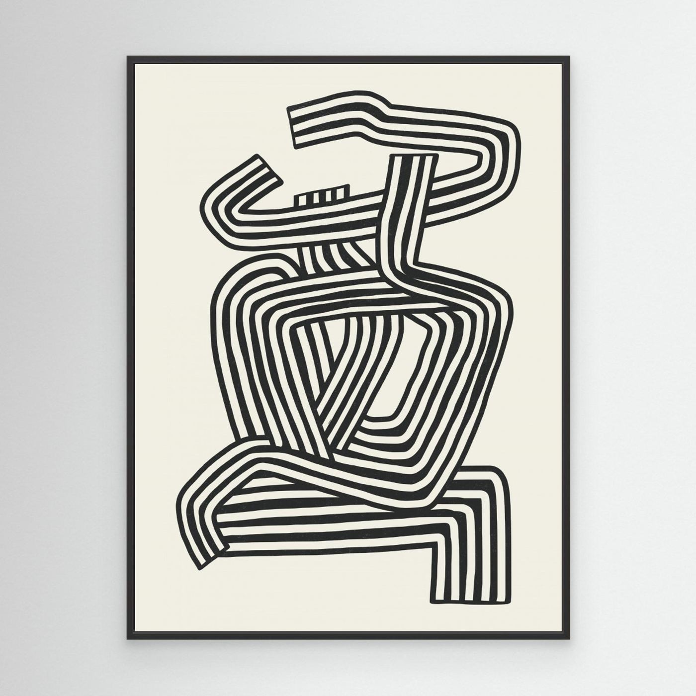 Stripe Woman Portrait by Little Dean
