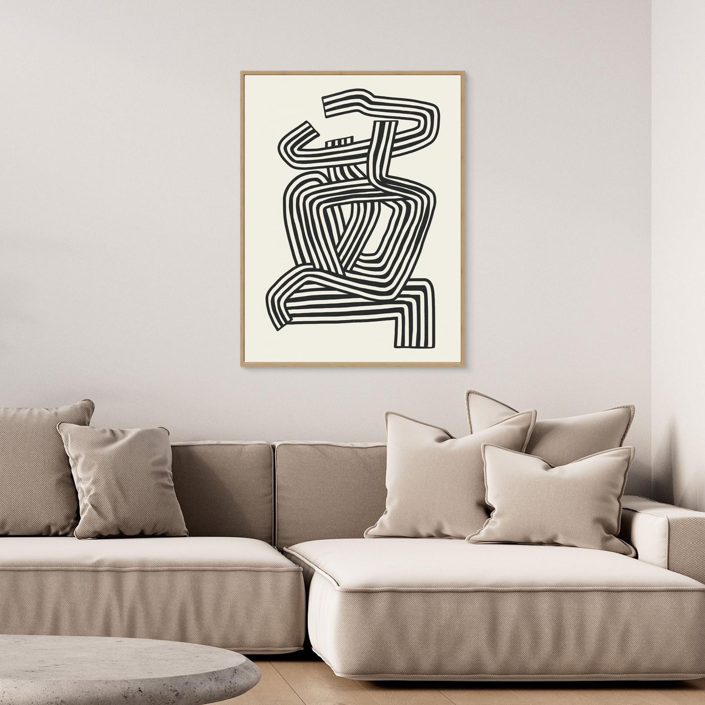 Stripe Woman Portrait by Little Dean