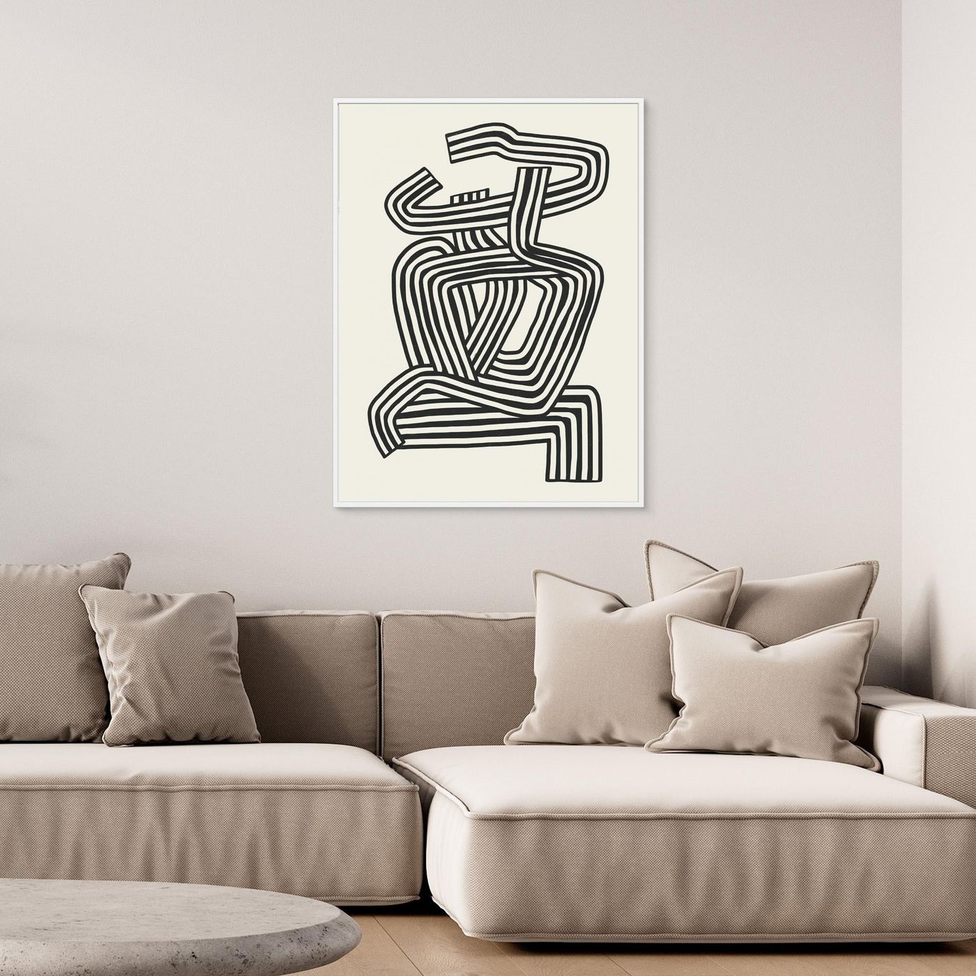 Stripe Woman Portrait by Little Dean