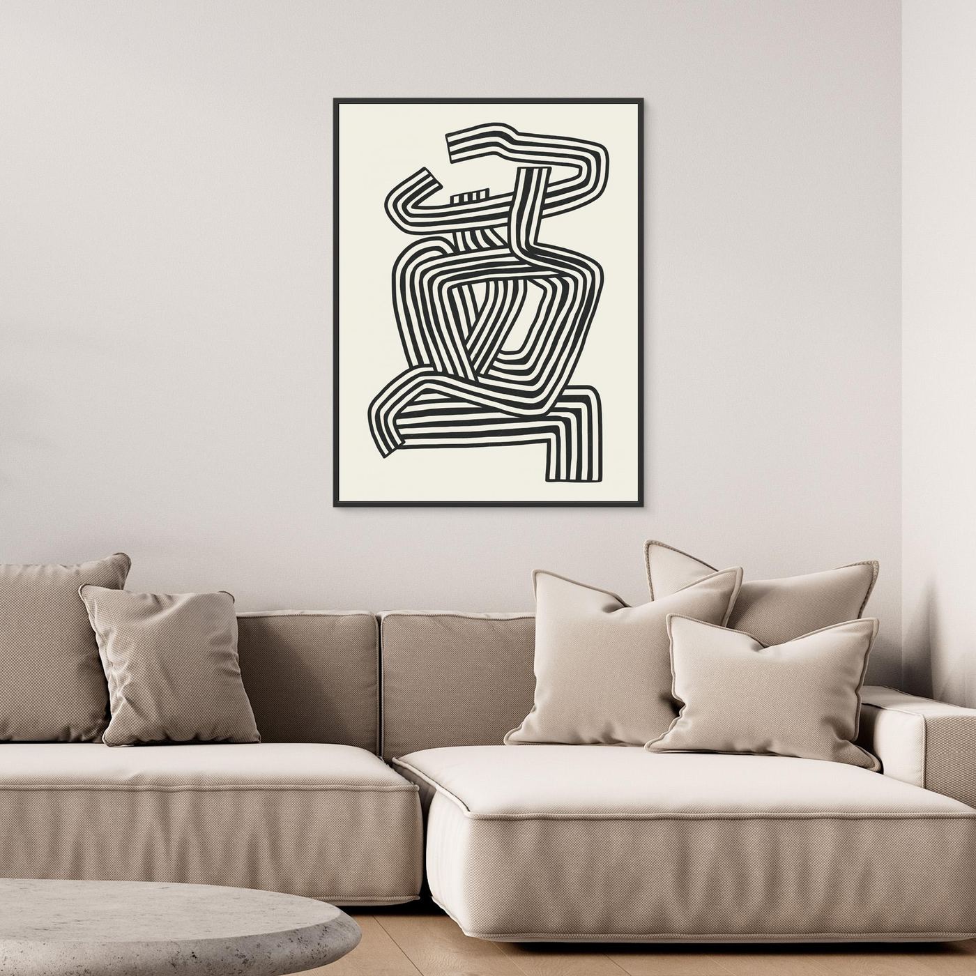 Stripe Woman Portrait by Little Dean
