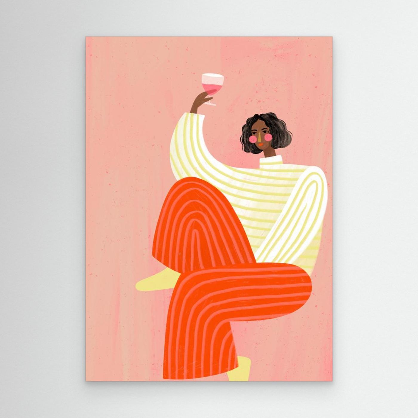 The Woman with the glass of wine by Bea Müller