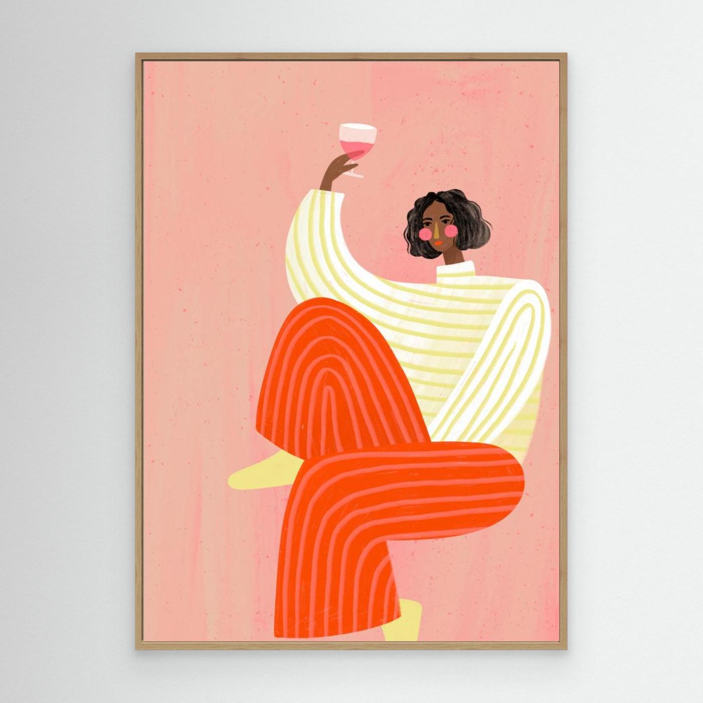 The Woman with the glass of wine by Bea Müller