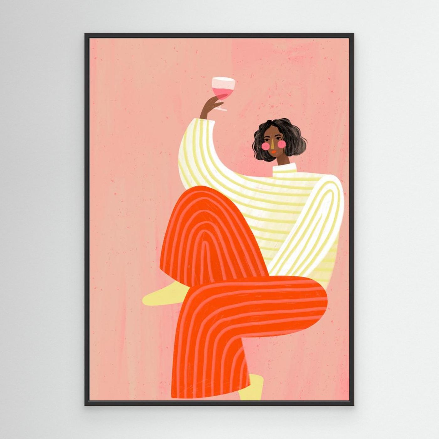 The Woman with the glass of wine by Bea Müller