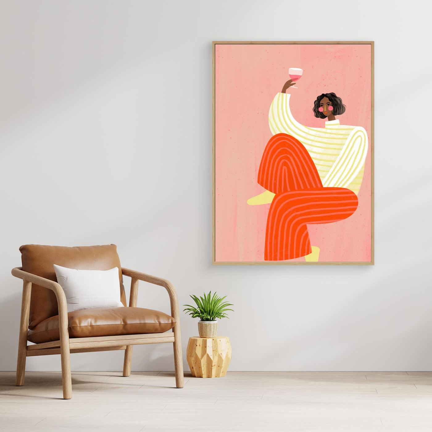 The Woman with the glass of wine by Bea Müller
