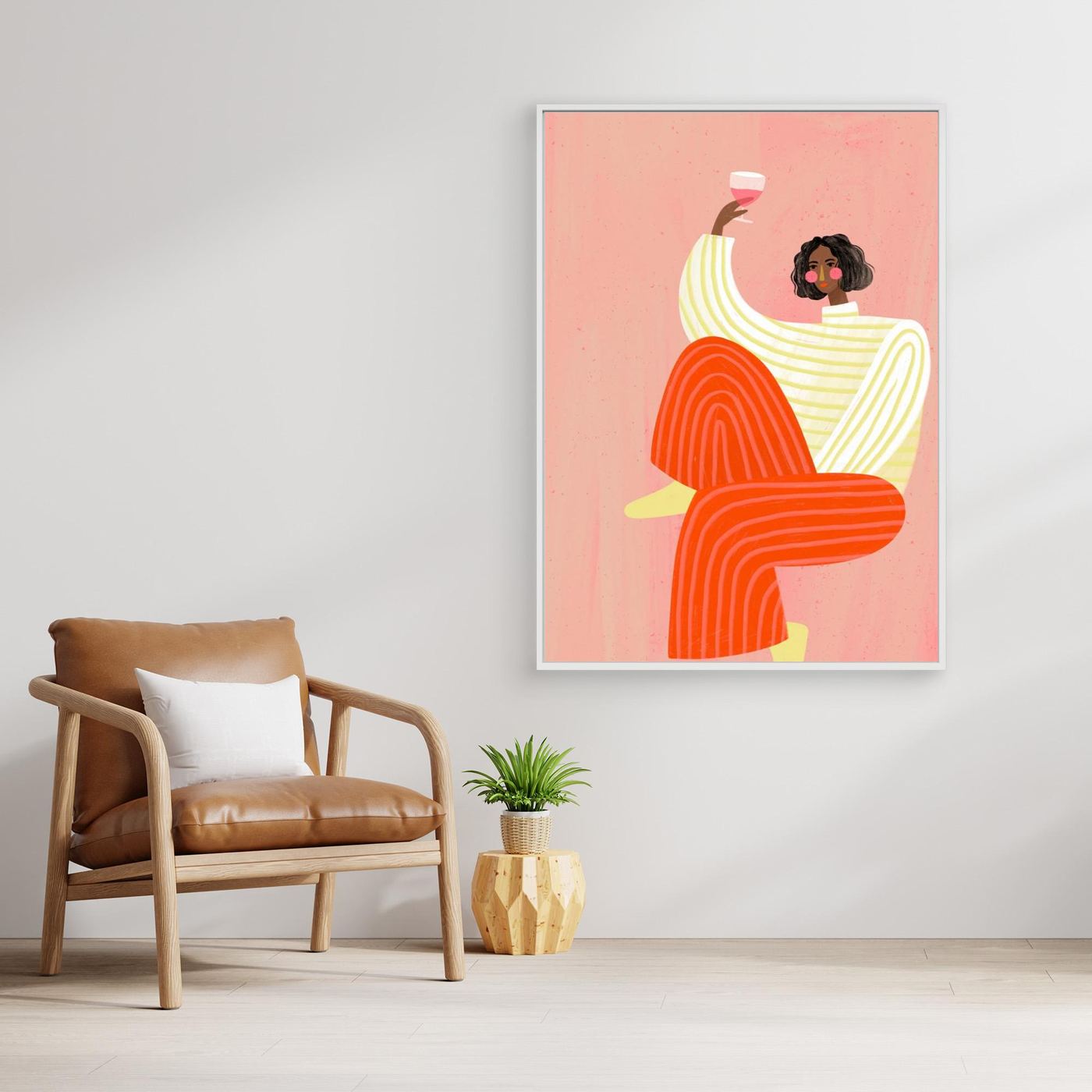The Woman with the glass of wine by Bea Müller