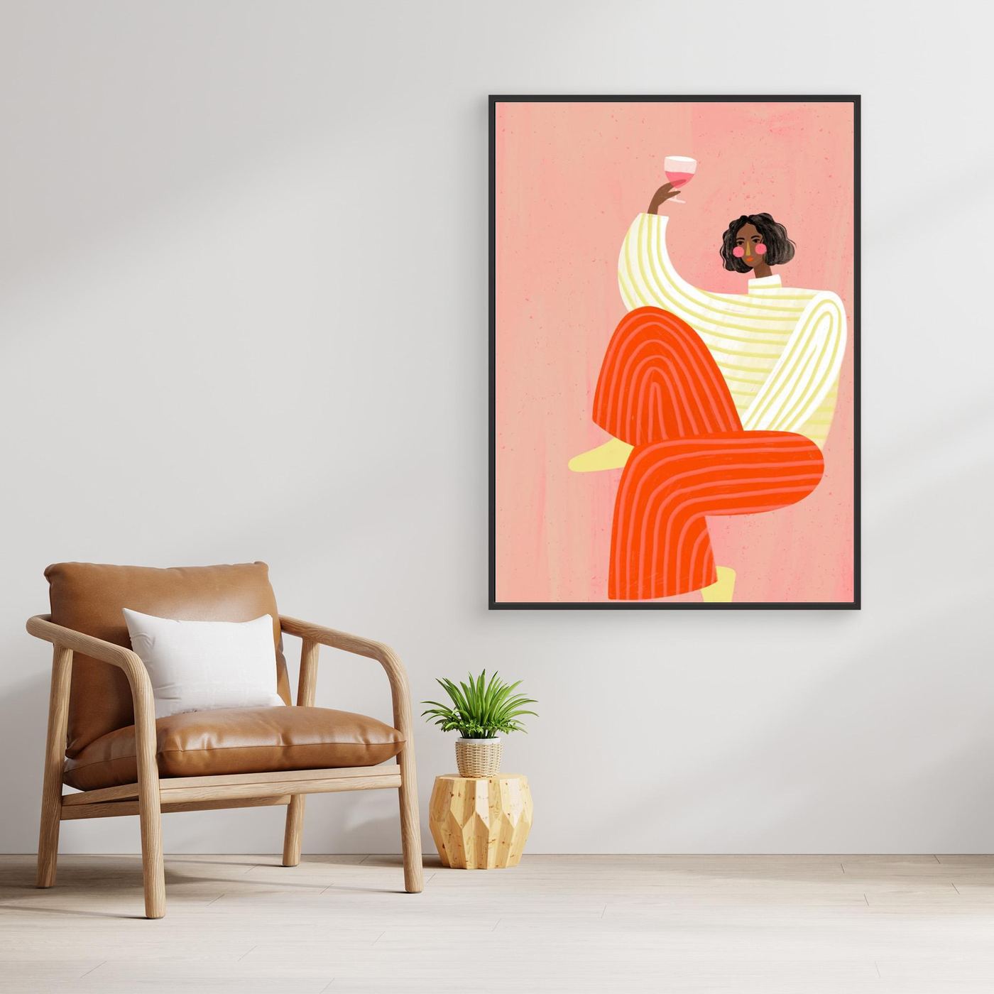 The Woman with the glass of wine by Bea Müller