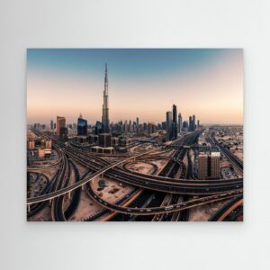 Dubai Skyline Panorama by Jean Claude Castor