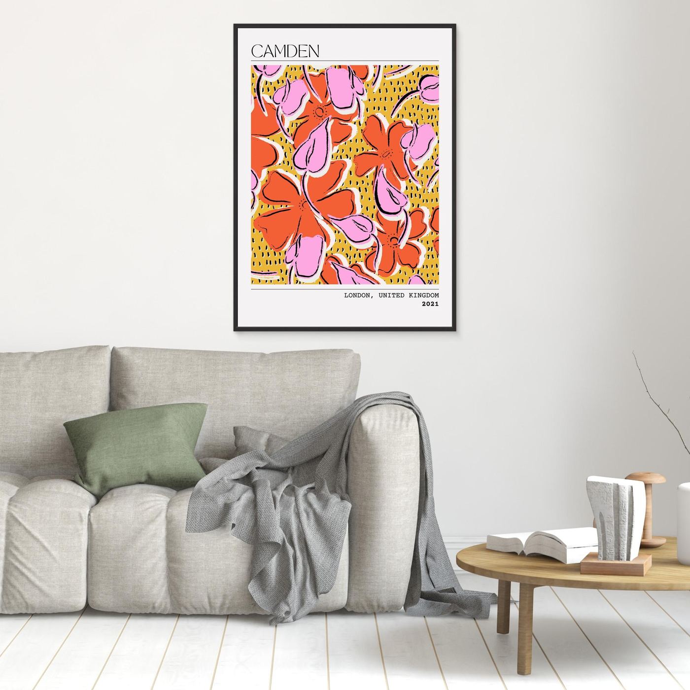 Camden Modern Floral Pattern Wall Art | Abstract Flower Illustration | Contemporary Botanical Poster