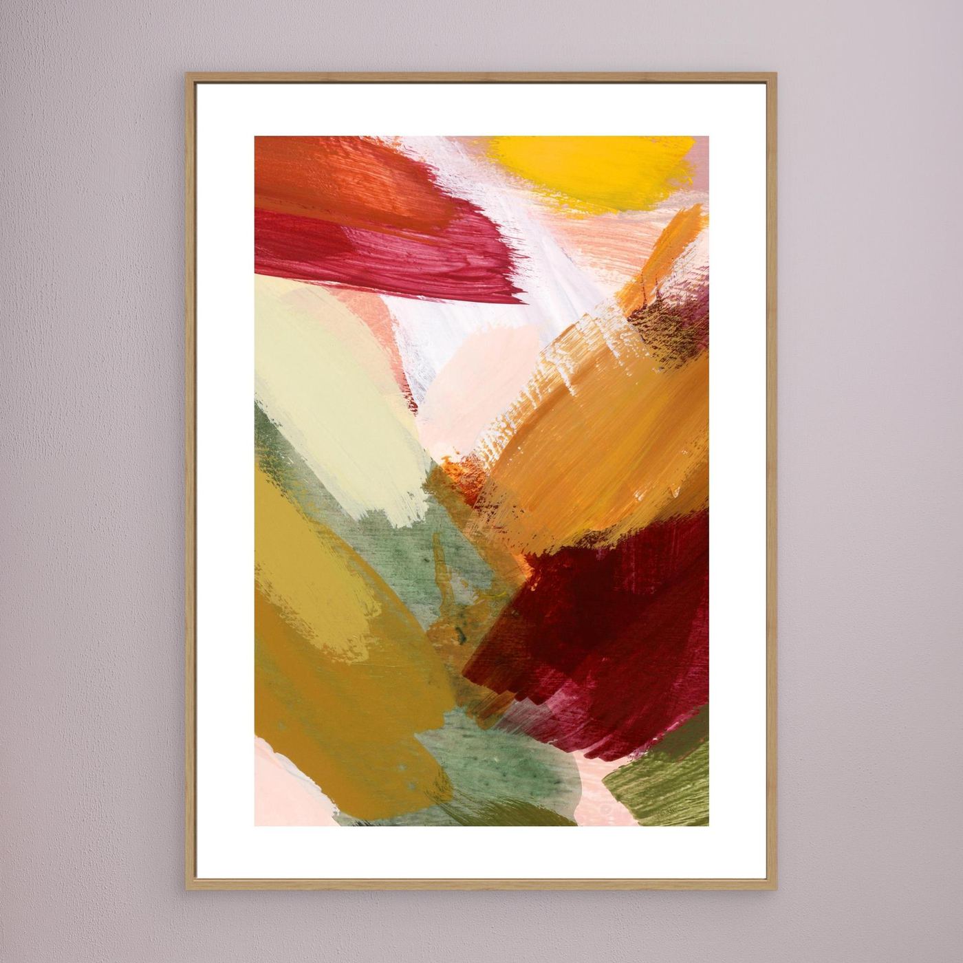 Colorful Abstract Brush Stroke Painting with Modern Artistic Texture