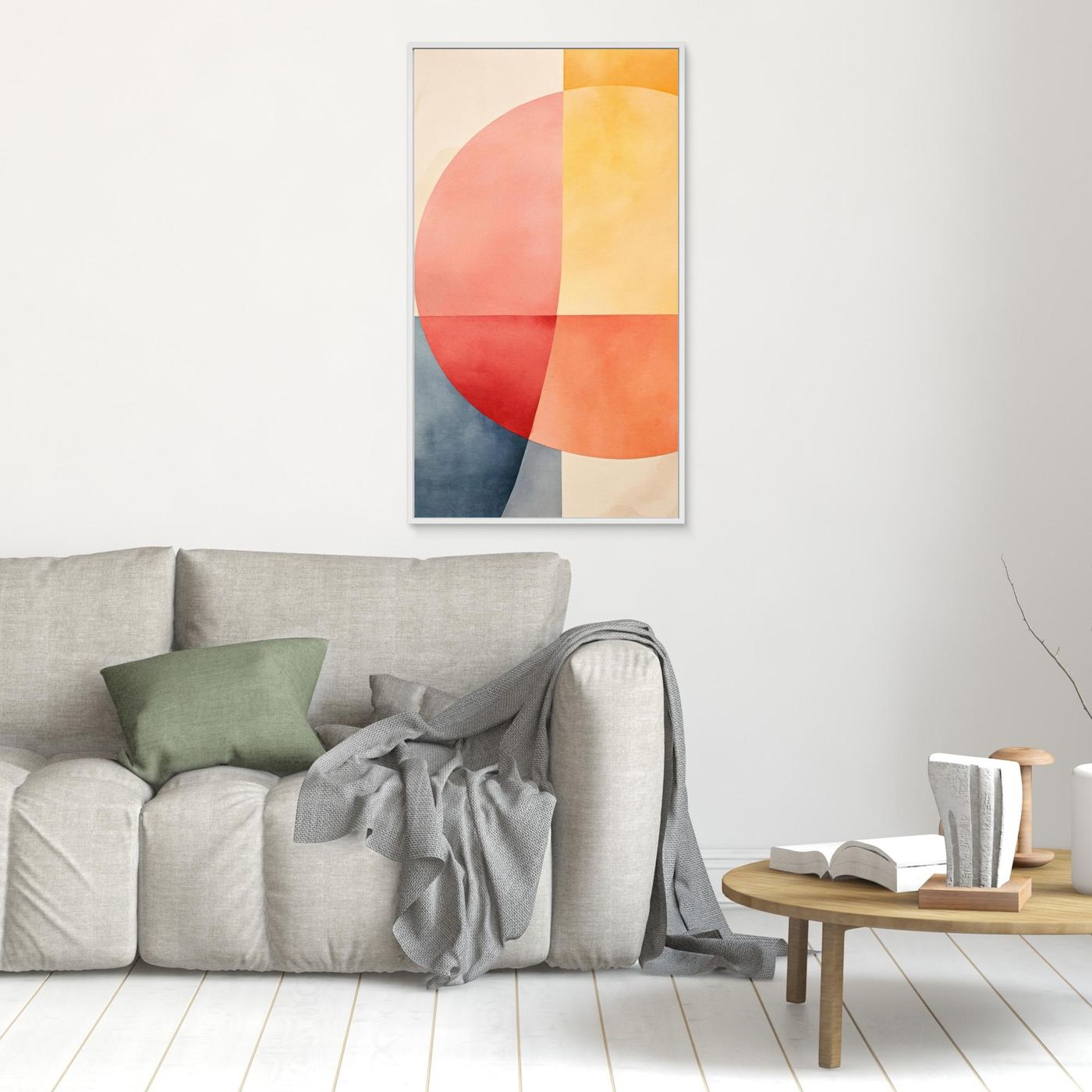 Colorful Abstract Brush Stroke Painting with Modern Artistic Texture