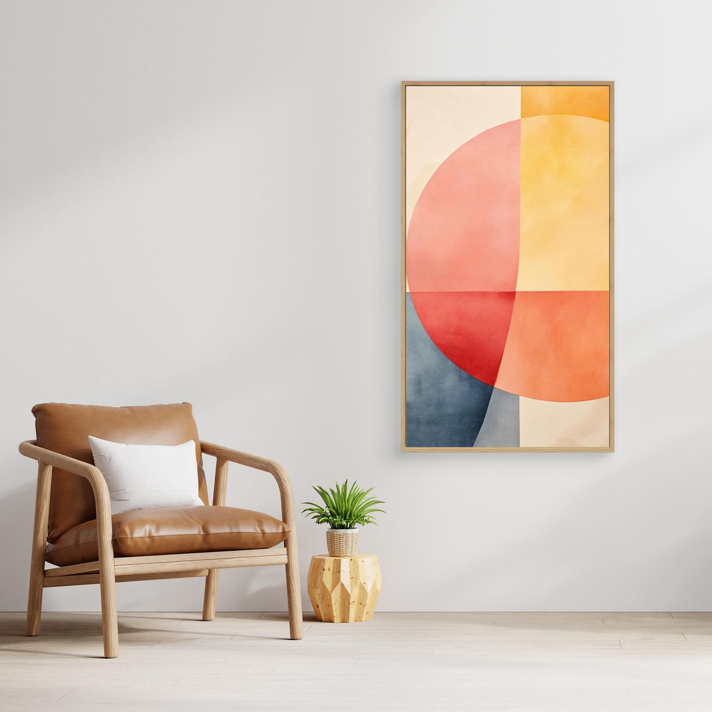 Colorful Abstract Brush Stroke Painting with Modern Artistic Texture