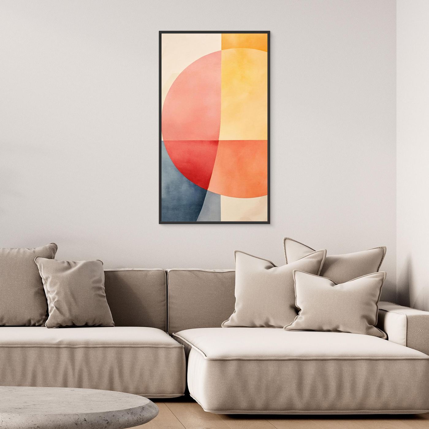 Colorful Abstract Brush Stroke Painting with Modern Artistic Texture