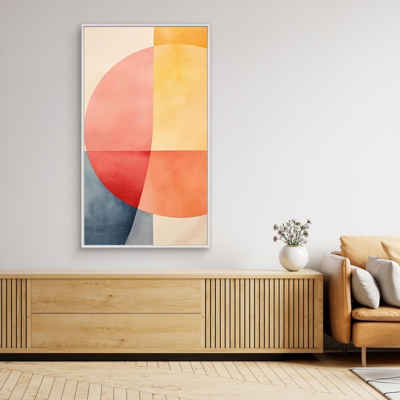 Colorful Abstract Brush Stroke Painting with Modern Artistic Texture