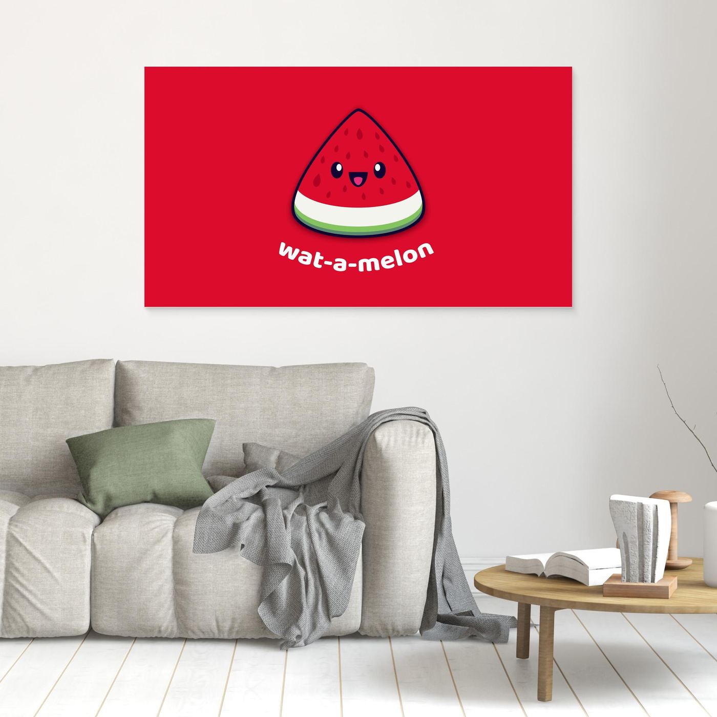 Cute Watermelon Kawaii Illustration 4K Wallpaper