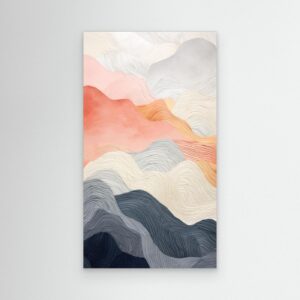 Abstract Layered Mountain Landscape Wall Art