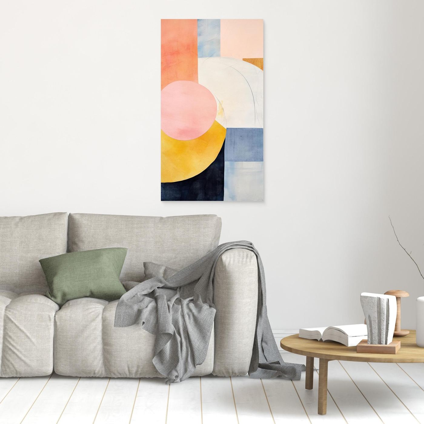 Modern Bauhaus Abstract Shapes Wall Art | Minimalist Geometric Poster