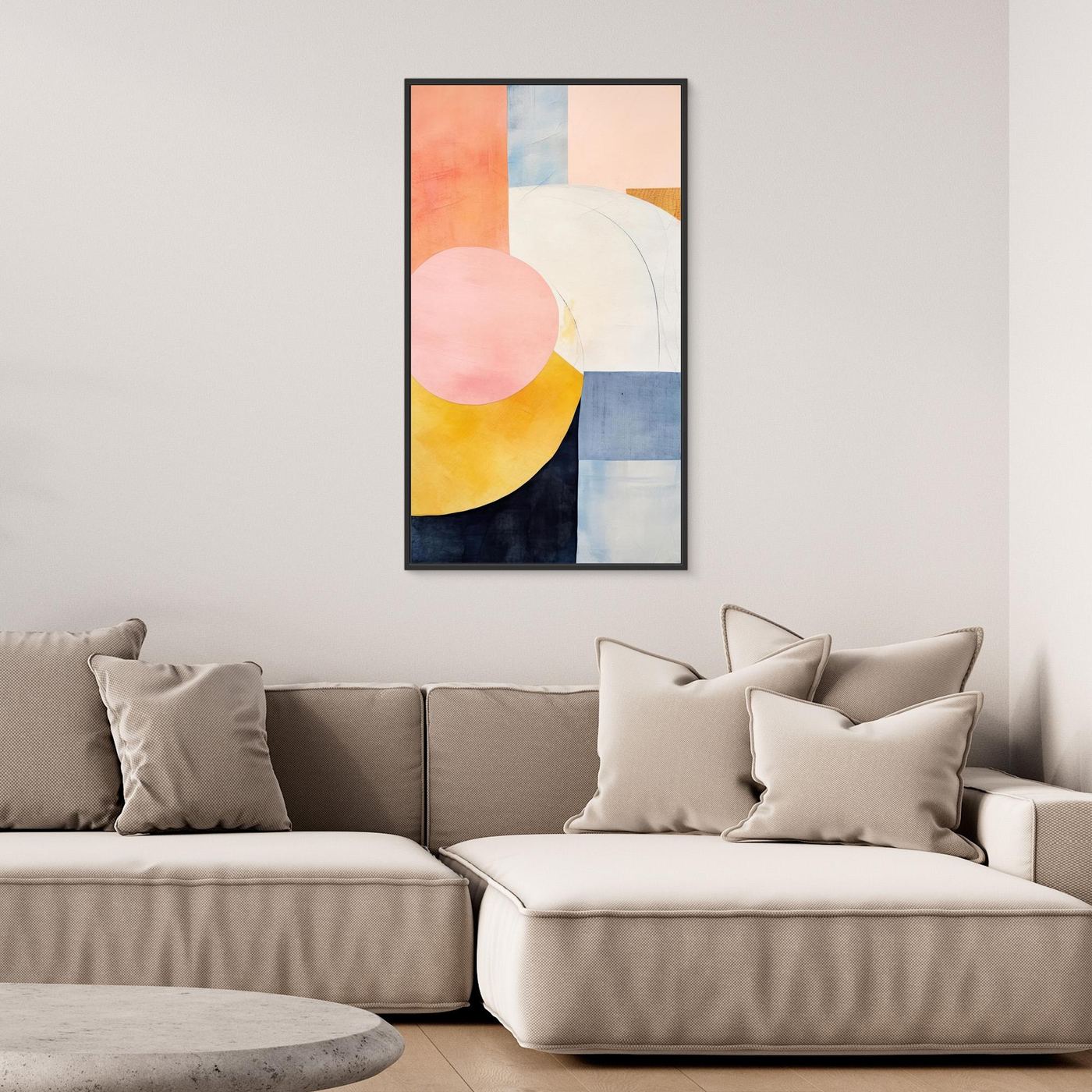 Modern Bauhaus Abstract Shapes Wall Art | Minimalist Geometric Poster