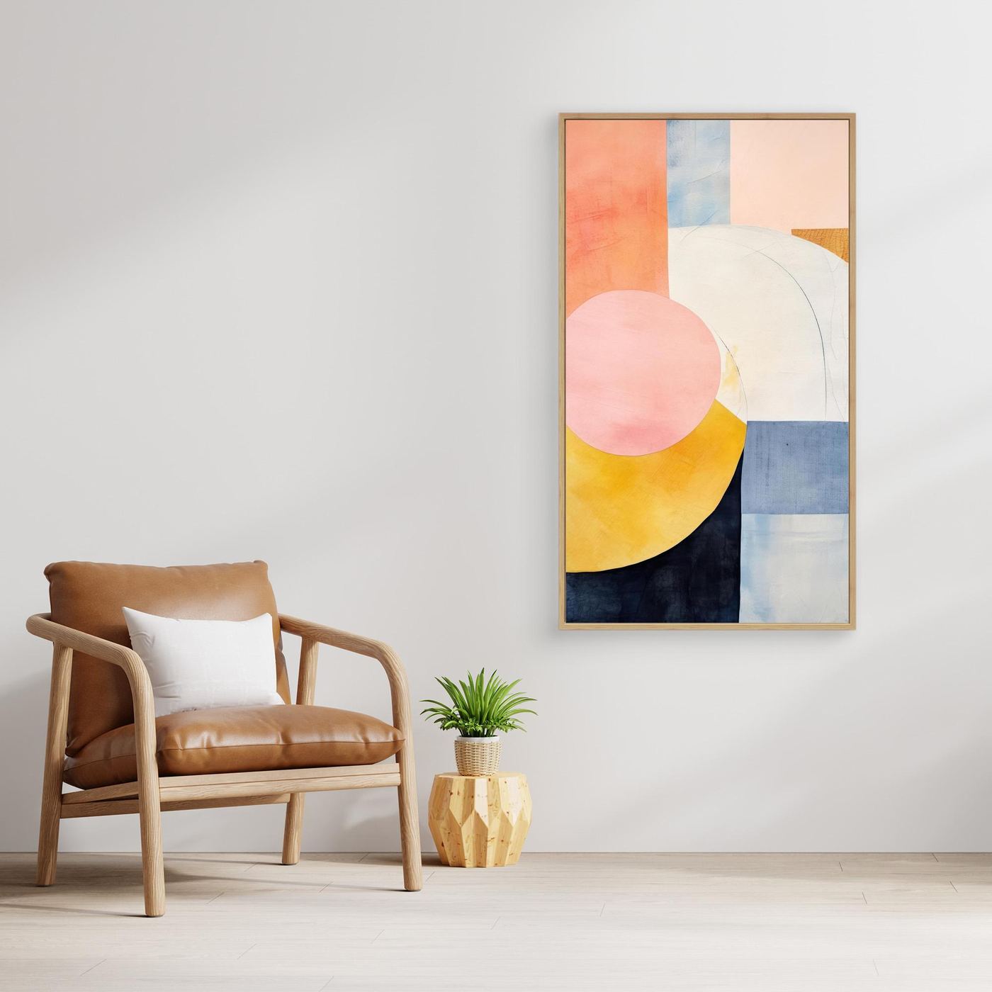 Modern Bauhaus Abstract Shapes Wall Art | Minimalist Geometric Poster