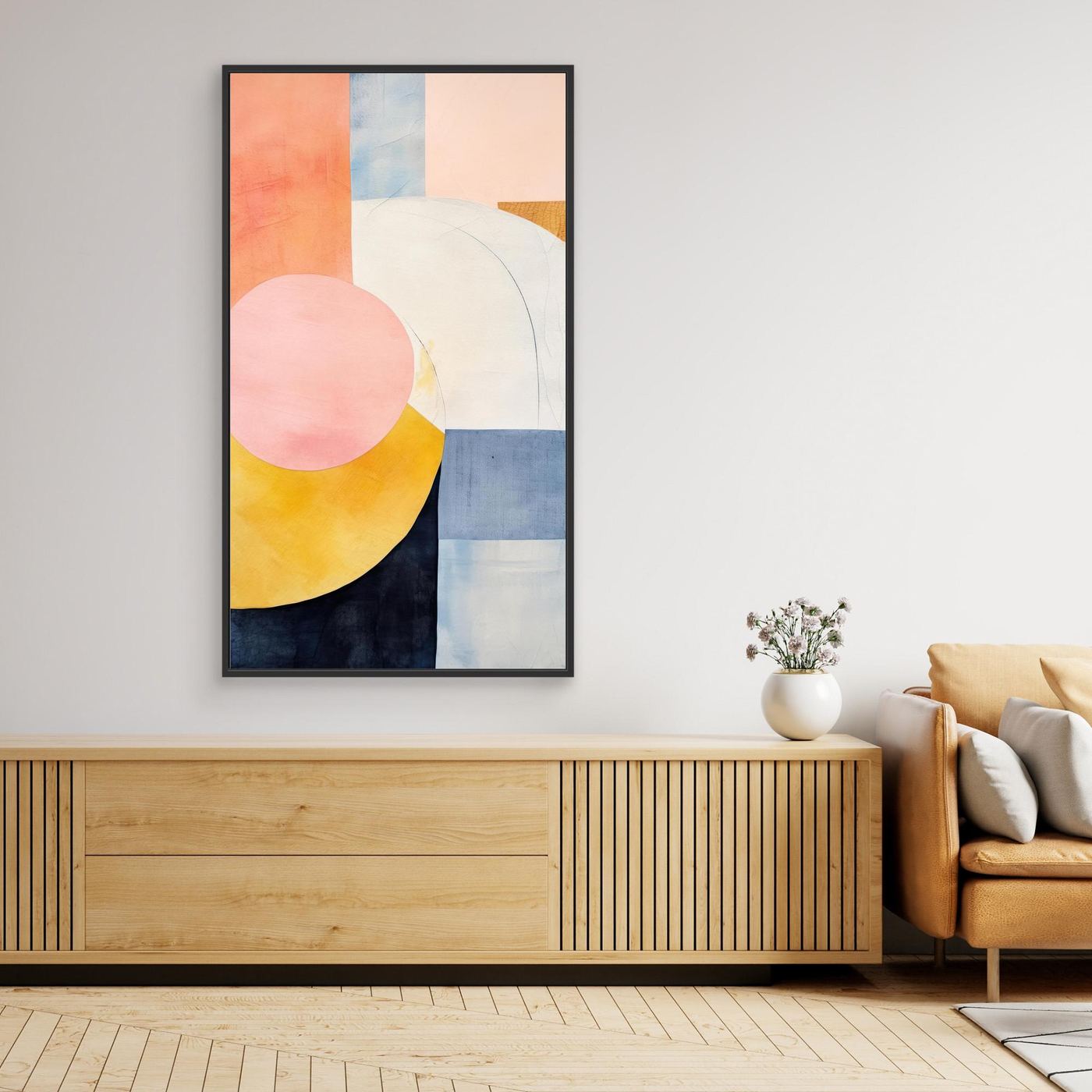 Modern Bauhaus Abstract Shapes Wall Art | Minimalist Geometric Poster