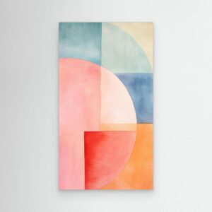 Pastel Geometric Arches | Soft Modern Abstract Wall Decor