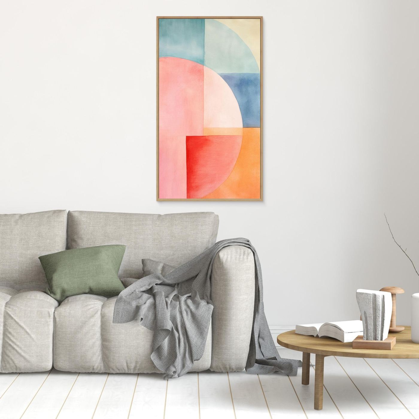 Pastel Geometric Arches | Soft Modern Abstract Wall Decor