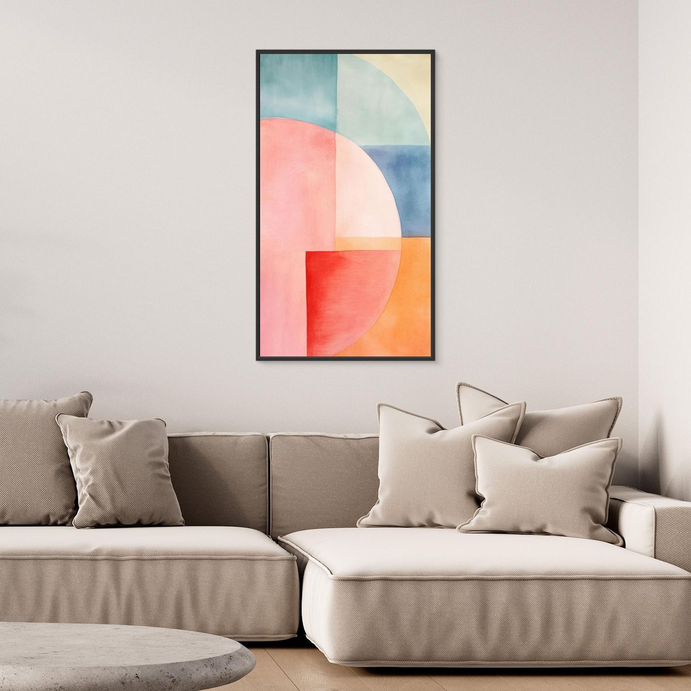 Pastel Geometric Arches | Soft Modern Abstract Wall Decor